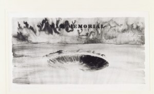 War Memorial (Set of 5). Crater with Smoke. 1970. 70x 110 cm.